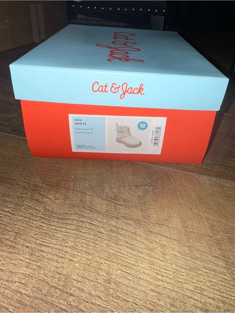 Kids Cream Ankle Boots with Buckle Strap